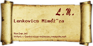 Lenkovics Mimóza névjegykártya